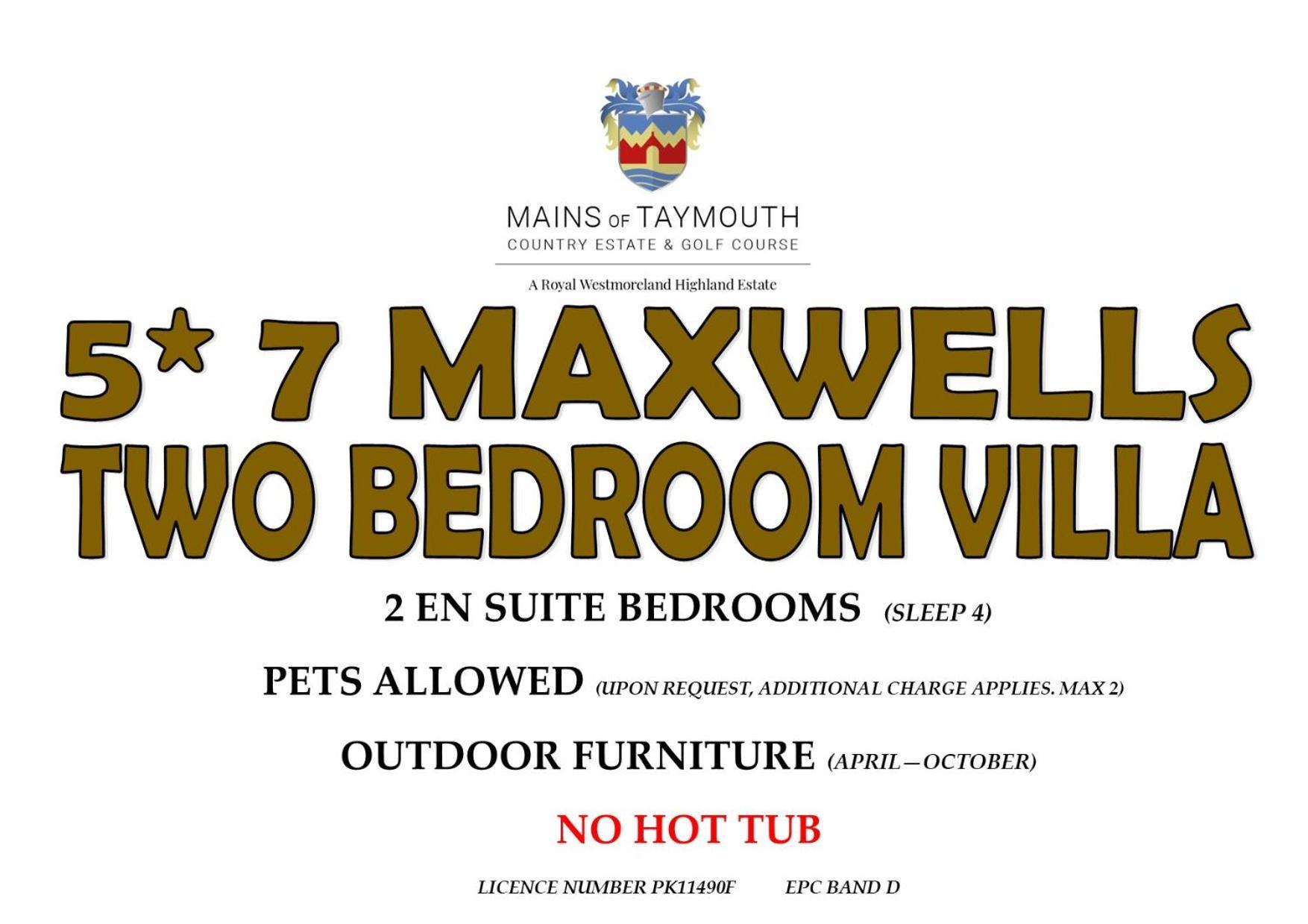Mains Of Taymouth Country Estate 5* Maxwell Villas Кенмор Екстер'єр фото